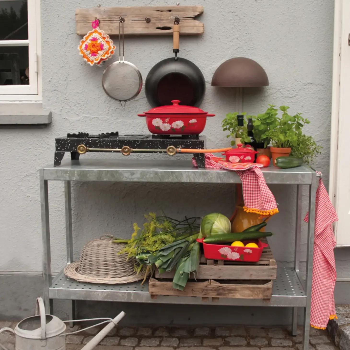 Plus plantebord 17943-1 varmgalvaniseret 40x90x110 cm