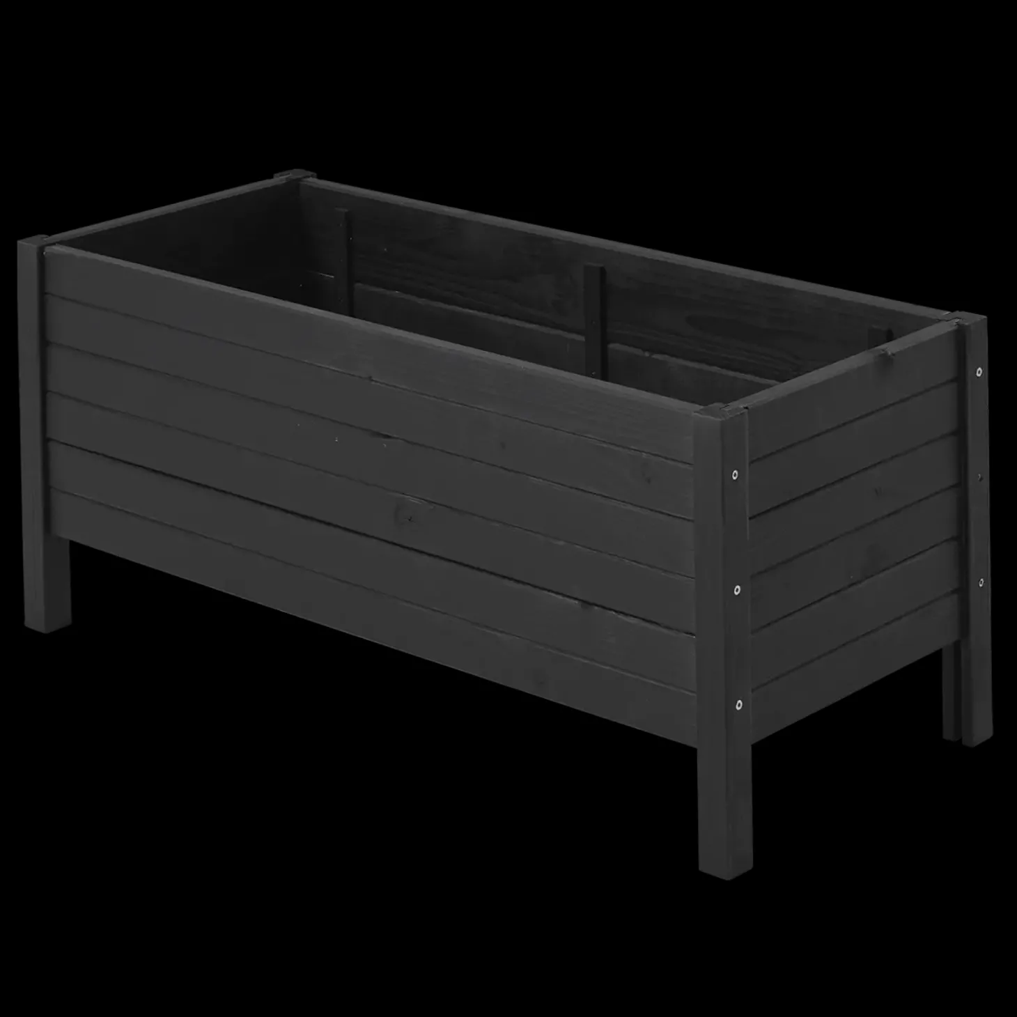 Plus plantekasse på ben 88x37x39 cm sort