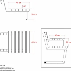 PLUS Relax hængebord 40 cm ThermoWood®
