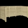 PLUS Renovationsskjul Plank Profil trykimprægneret m/træstoler til nedgravning