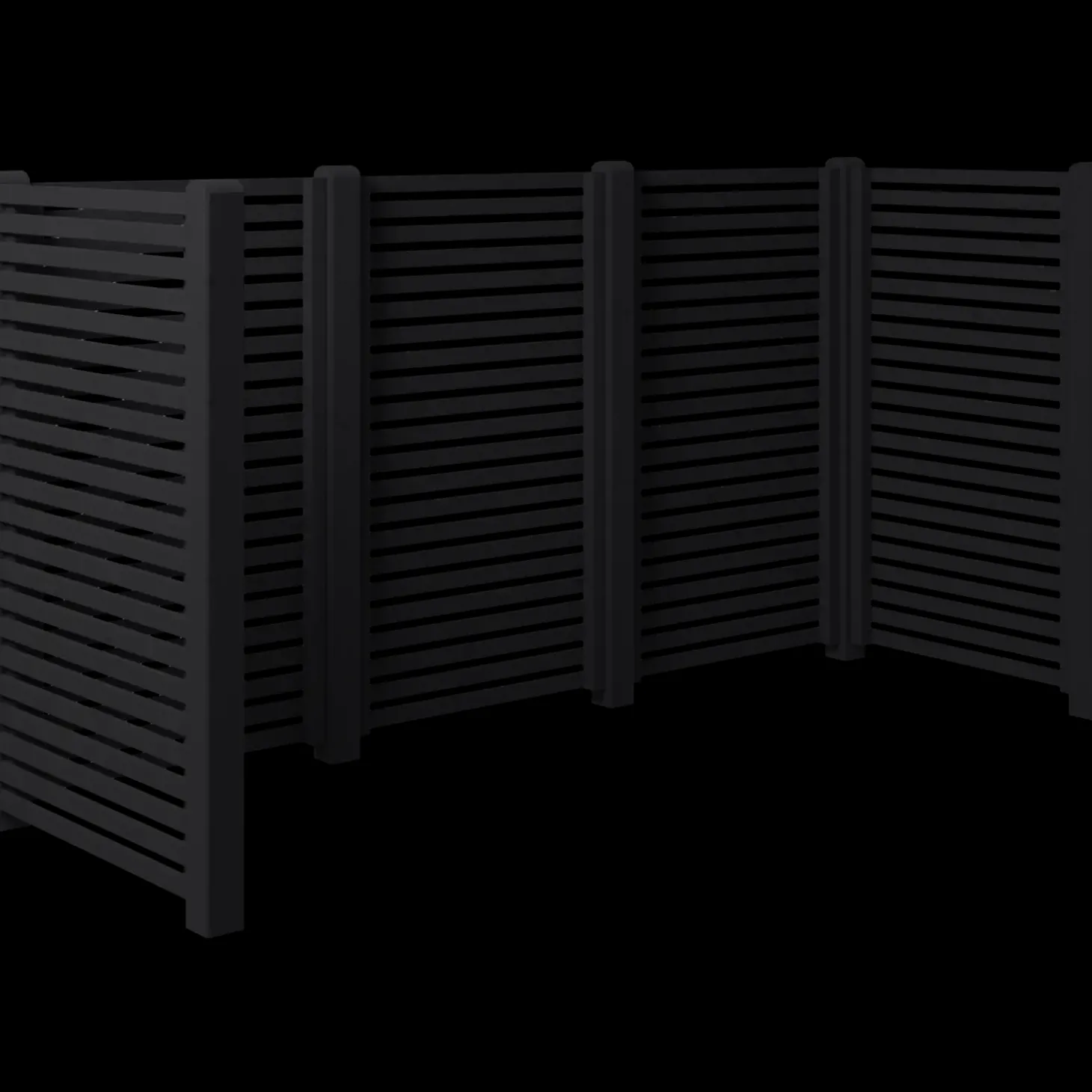 Plus Renovationsskjul Tokyo  Sort  m/træstolper til nedgravning