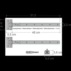 Plus Rom enkeltlåge inkl. beslag 100x75 cm trykimprægneret