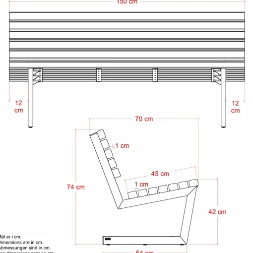 PLUS Siesta Living sofa 150 cm