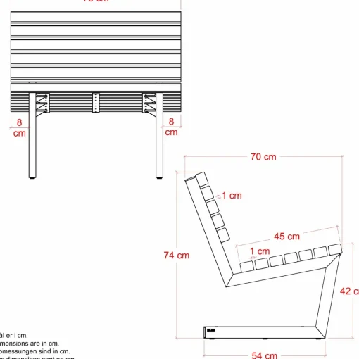 PLUS Siesta Living stol 75 cm