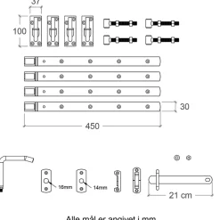 Plus Skagen Lux dobbeltlåge 300x80 cm hvid