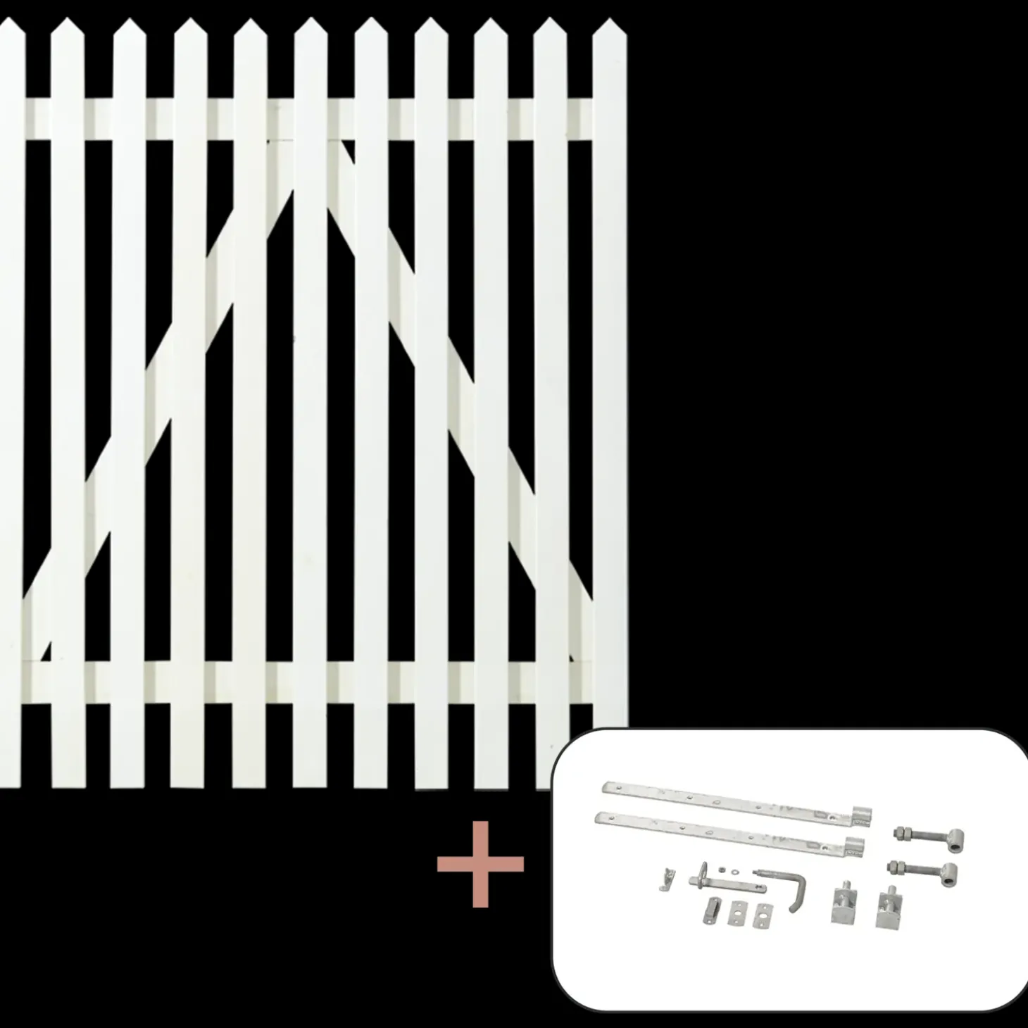 Plus Skagen Lux enkeltlåge inkl. beslag 100x80 cm hvid