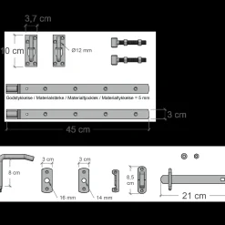 Plus Skagen Lux enkeltlåge inkl. beslag 100x80 cm hvid