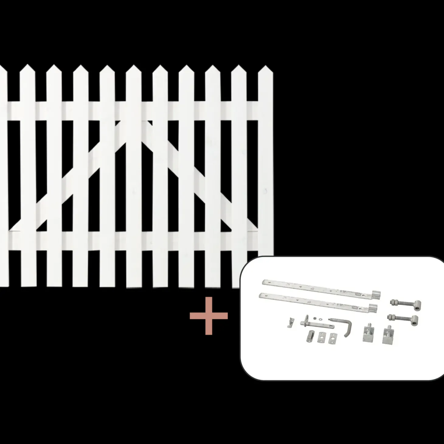 Plus Skagen Lux enkeltlåge inkl. beslag 100x80 cm hvid