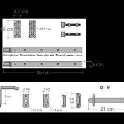 Plus Skagen Lux enkeltlåge inkl. beslag 100x80 cm hvid