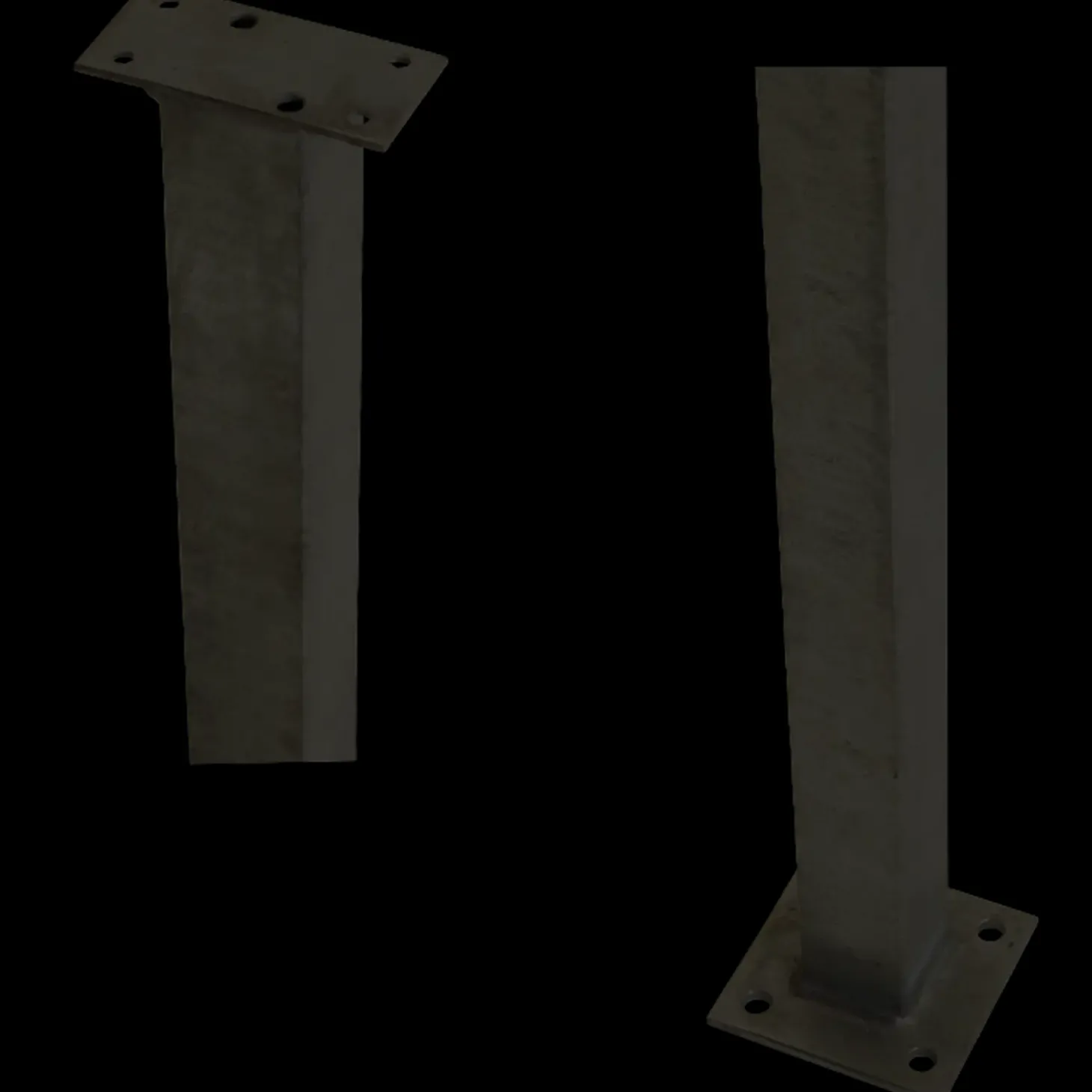 Plus Stålstolpe m/fod til håndliste  4,5x4,5x103,3 cm