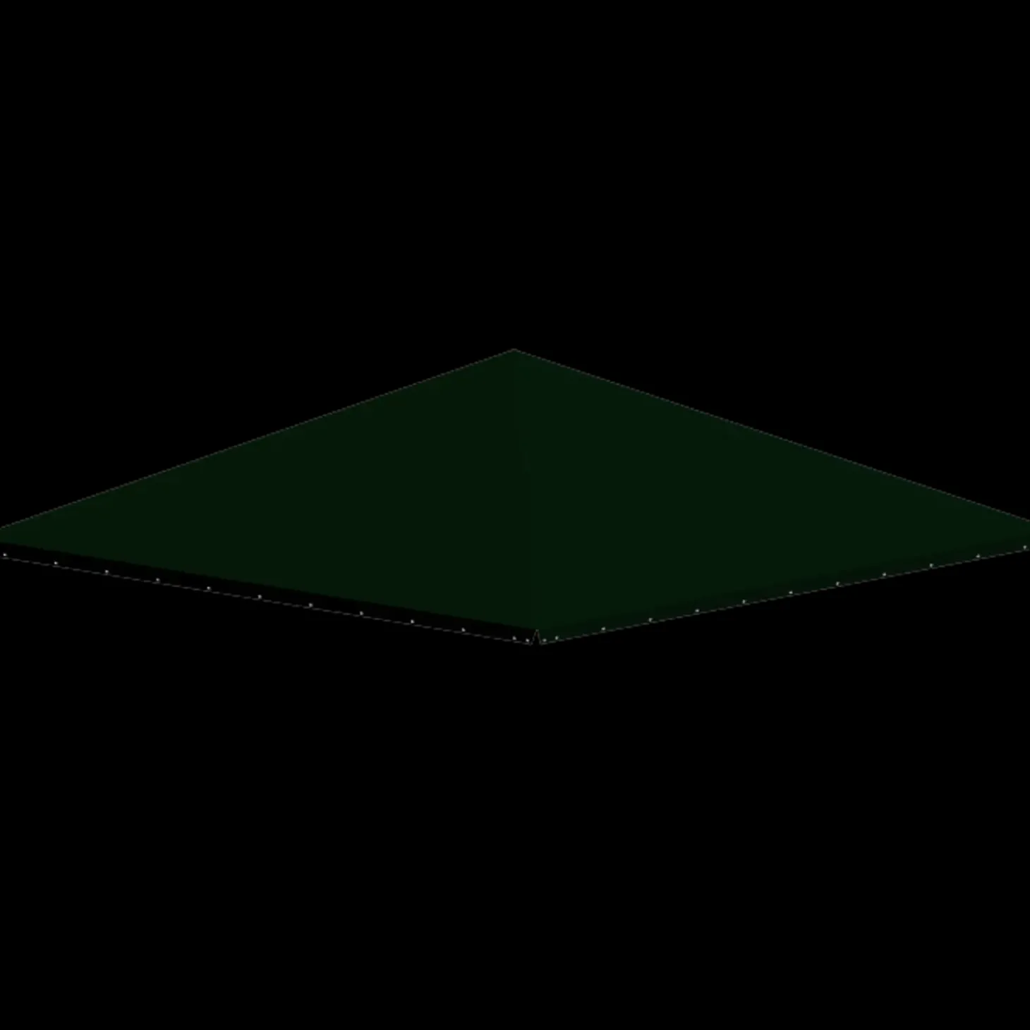 Plus Tagdug - sort polyester 387x387cm