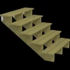 Plus Terrassetrappe 5 trin 88x126 cm 34,2°  120 cm