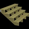 Plus Terrassetrappe 4 trin 71x101 cm 34,2°  180 cm