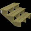 Plus Terrassetrappe 3 trin 54x76 cm 34,2° 120 cm
