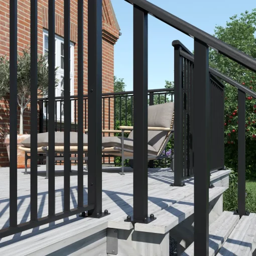 Plus Terrassetrappe 4 trin 71x101 cm 34,2°  120 cm