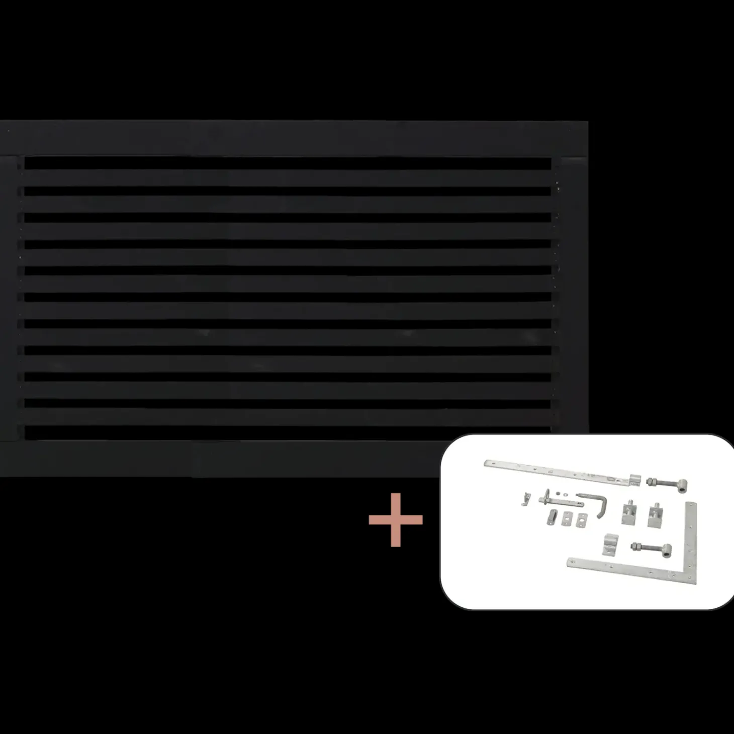 Plus Tokyo bred låge inkl. beslag 150x90 cm sort