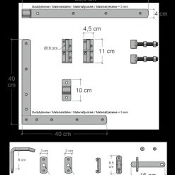 Plus Tokyo bred låge inkl. beslag 150x90 cm sort