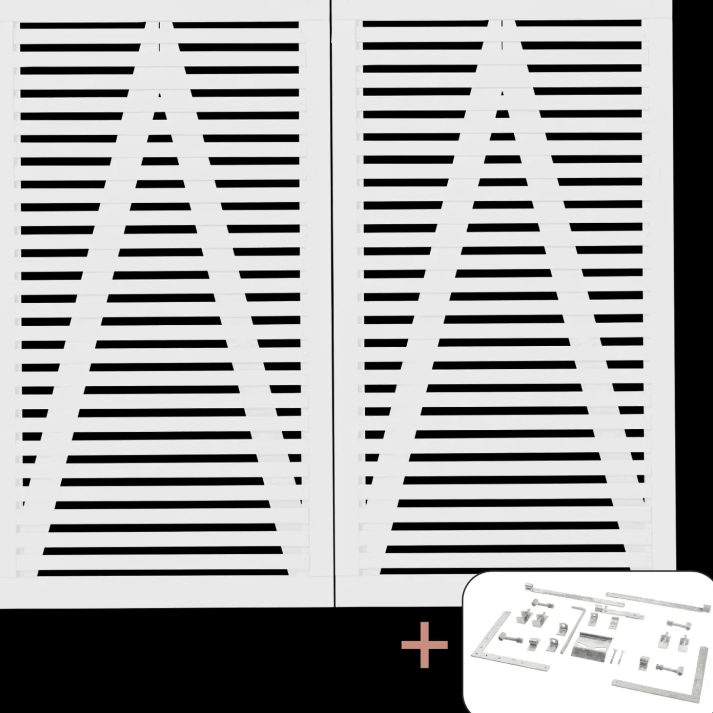 Plus Tokyo dobbeltlåge inkl. beslag 200x90 cm hvid