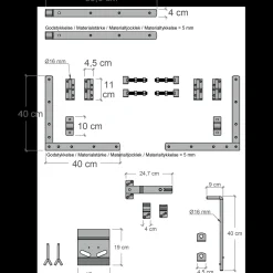 Plus Tokyo dobbeltlåge inkl. beslag 200x90 cm hvid