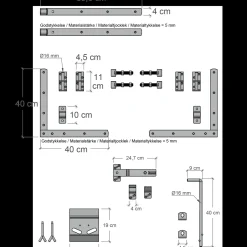 Plus Tokyo dobbeltlåge inkl. beslag 200x90 cm hvid