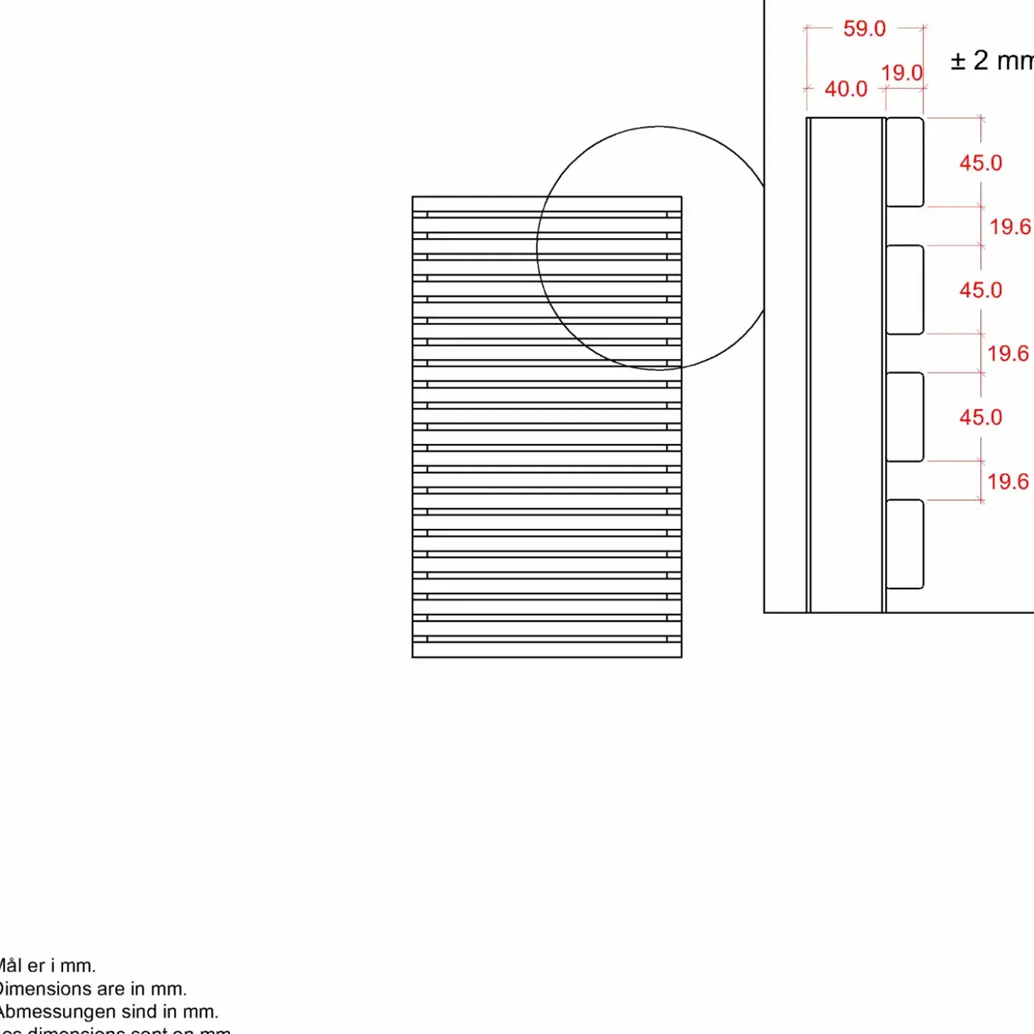 Plus Tokyo hegn 83×140 cm ThermoWood®