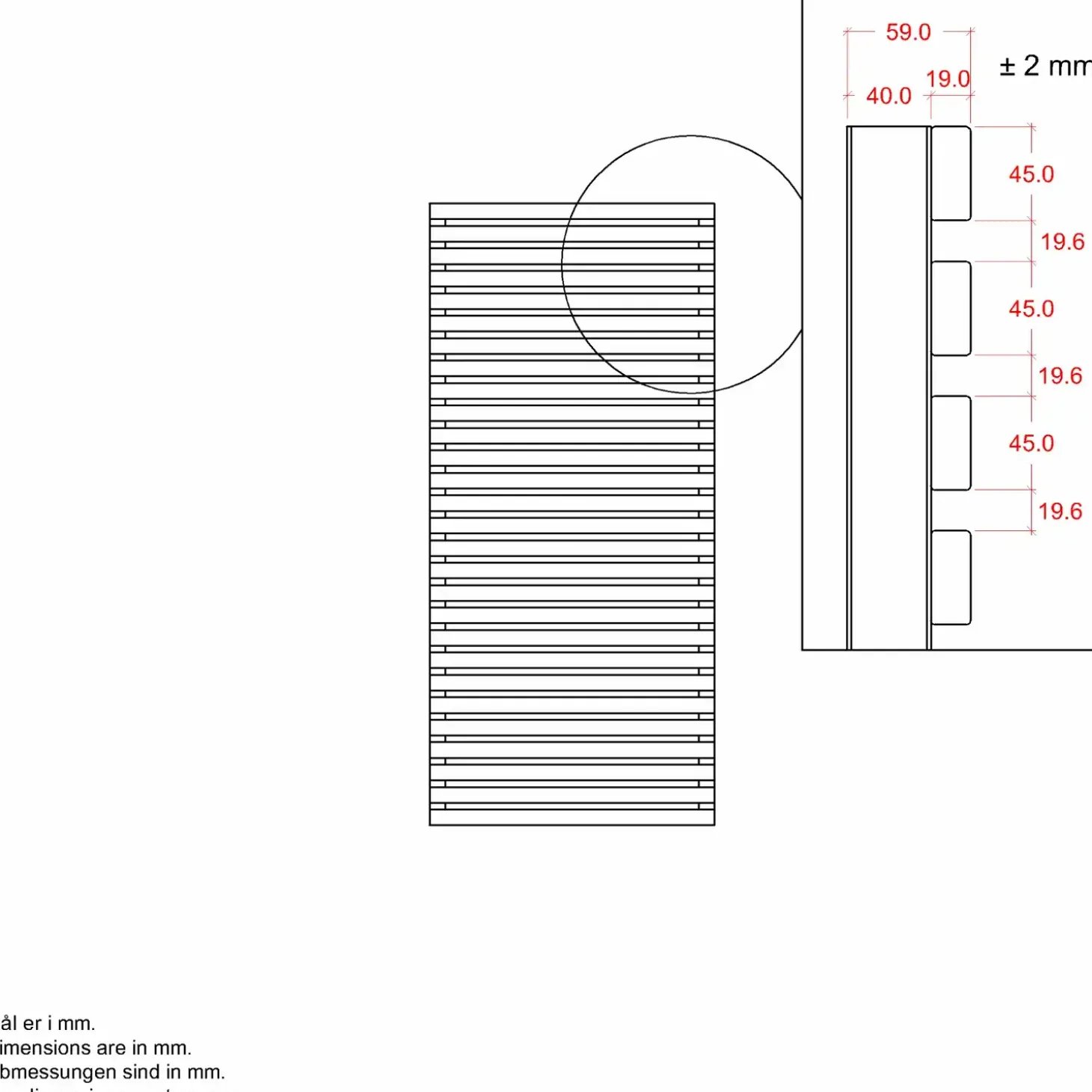 Plus Tokyo hegn 83×140 cm ThermoWood®