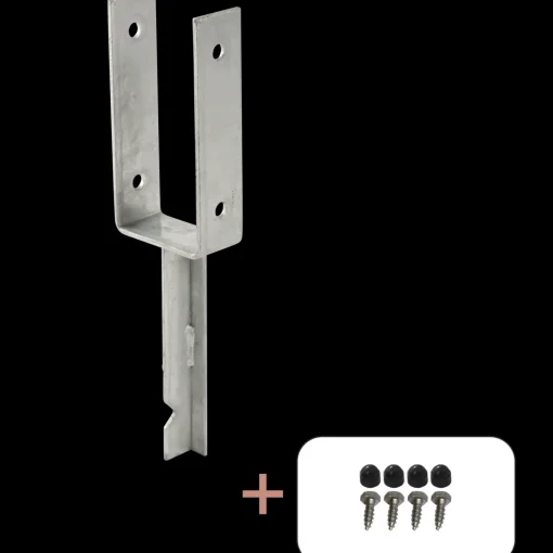 Plus UStolpefod  9x9 cm stolper  til nedstøbning  m/skruer
