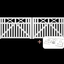 Plus Vinesse dobbeltlåge inkl. beslag 300x98 cm hvid