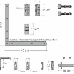 Plus Vinesse enkeltlåge 100x98 cm hvid