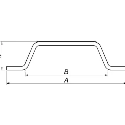 PN dørhank 160 mm varmforzinket sort