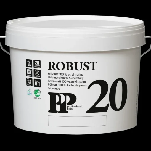 PP Acrylmaling Robust 20 hvid 2,8 L