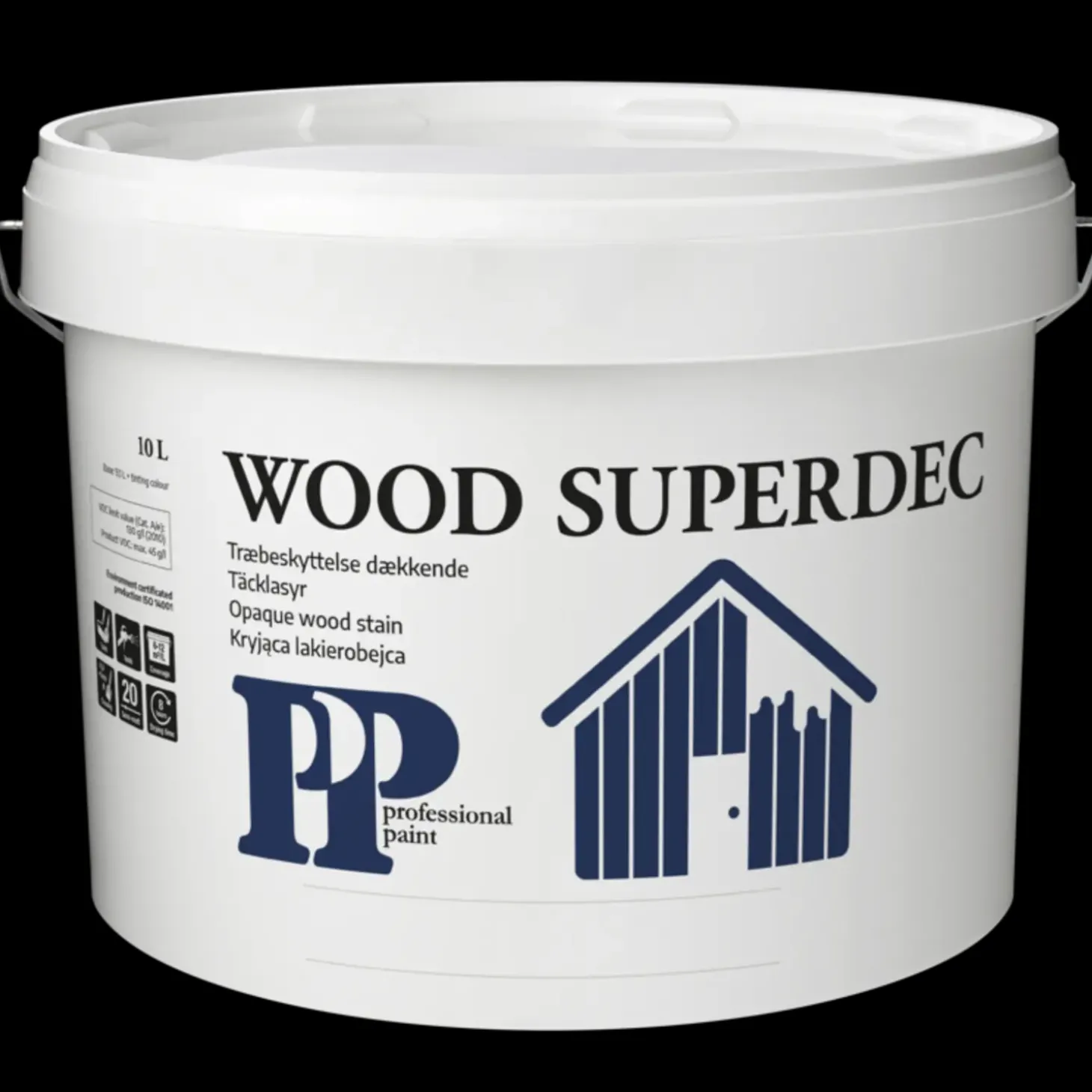 PP Træbeskyttelse dækkende alkyd/acryl hvid 9,10 L