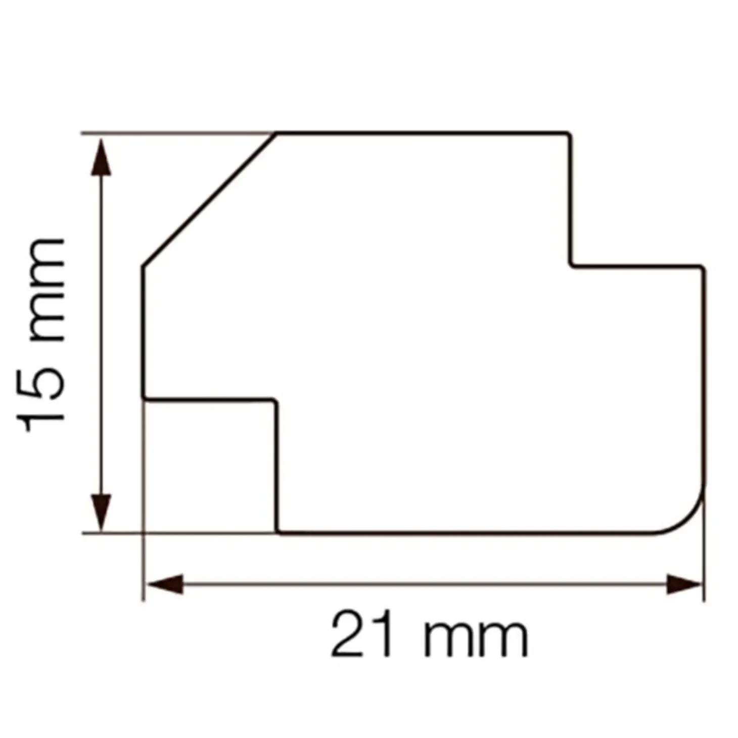 Primo skyggeliste hvid 21x15x3100 mm