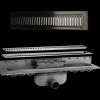 Purus afløbsrendesæt m/vandlås og rist 800 mm sort