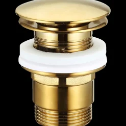 Push pop up bundventil Ø66 børstet guld