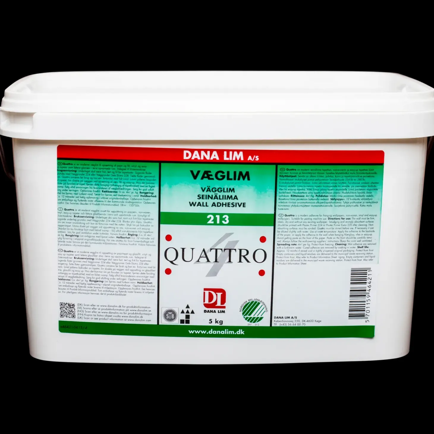 Quattro væglim 213 5 kg