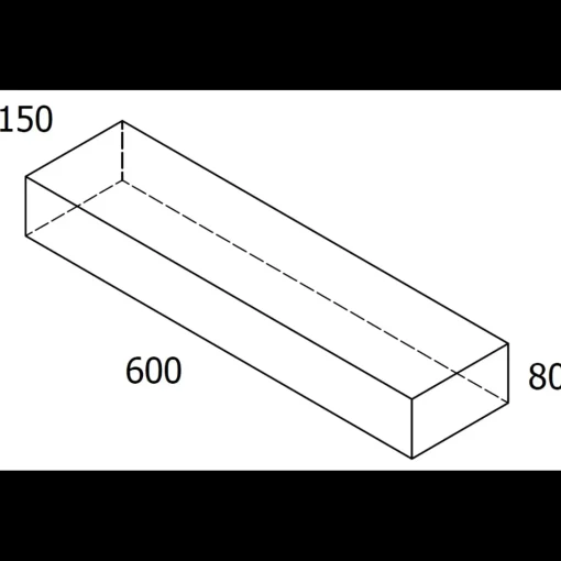 RBR Nordic-Line Grå haveflise - 15x60x8 cm