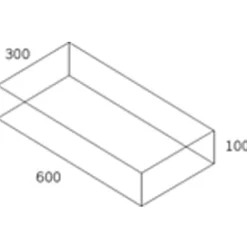 RBR Nordic-Wall afdækning, 60x30x10 cm grå