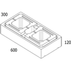 RBR Nordic-Wall bloksten, 60x30x12 cm grå