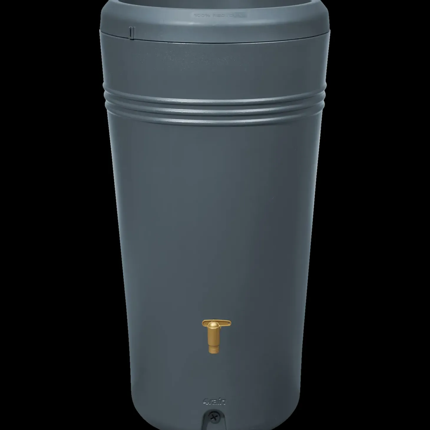 Regnvandstønde 230 L grå inkl. hane og planteskål