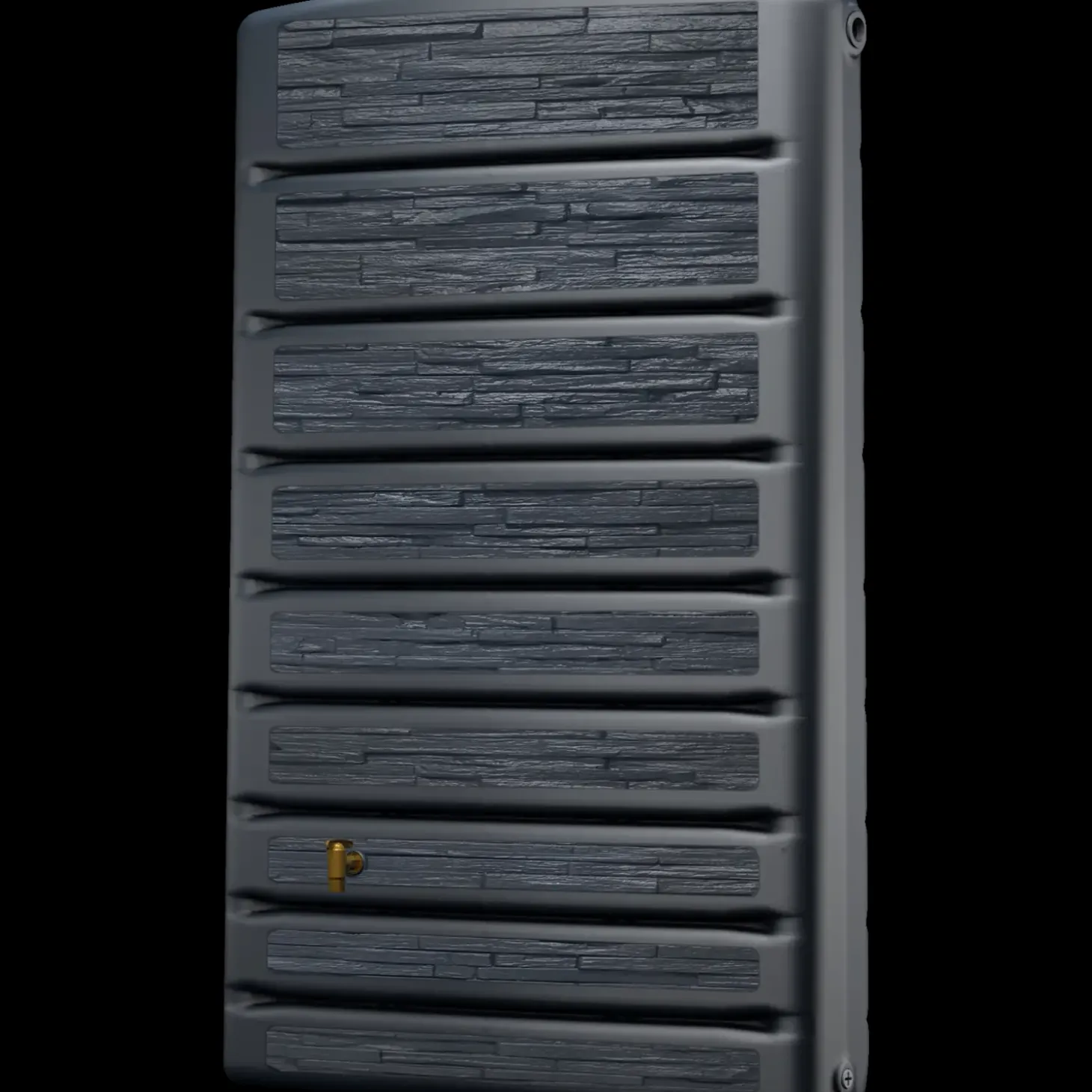 Regnvandstønde 400 L grå t/væg inkl. hane