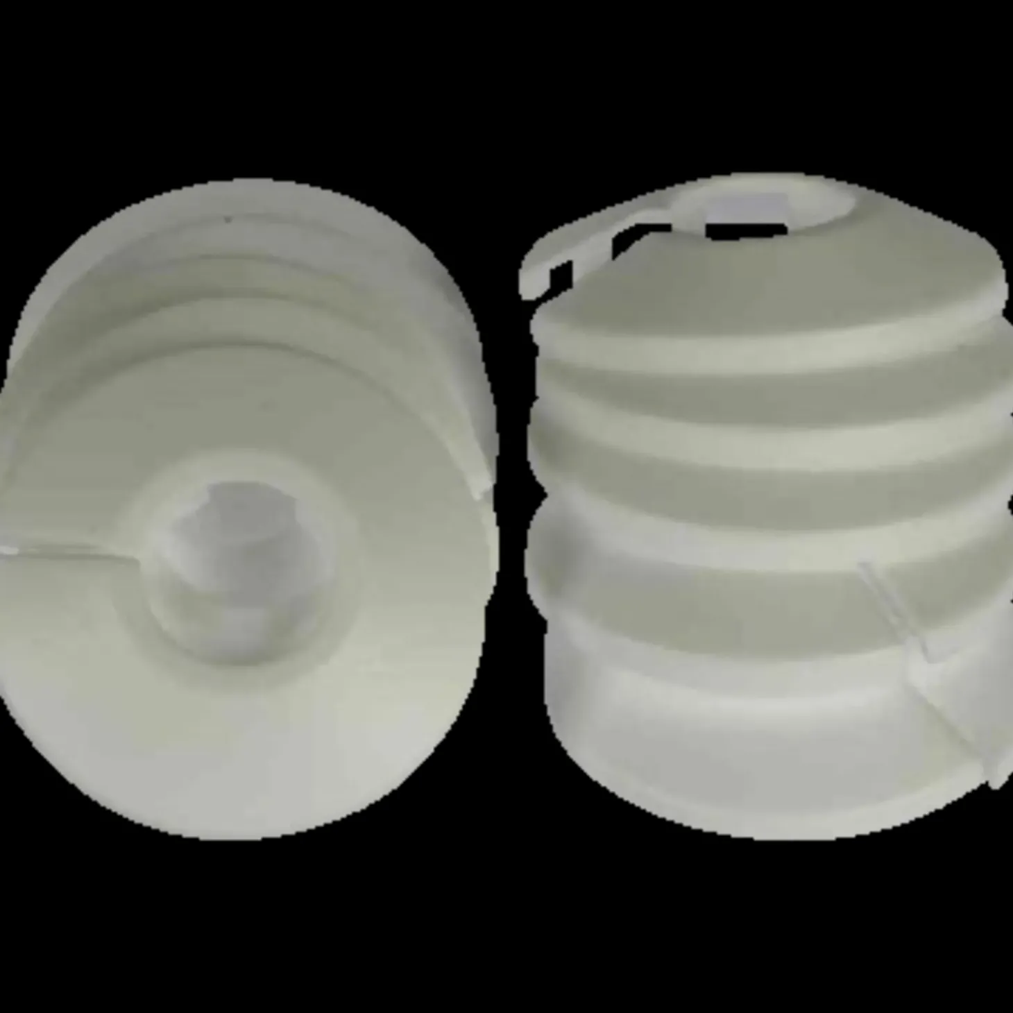 Roset 2-delt 3/8" 18 mm hvid