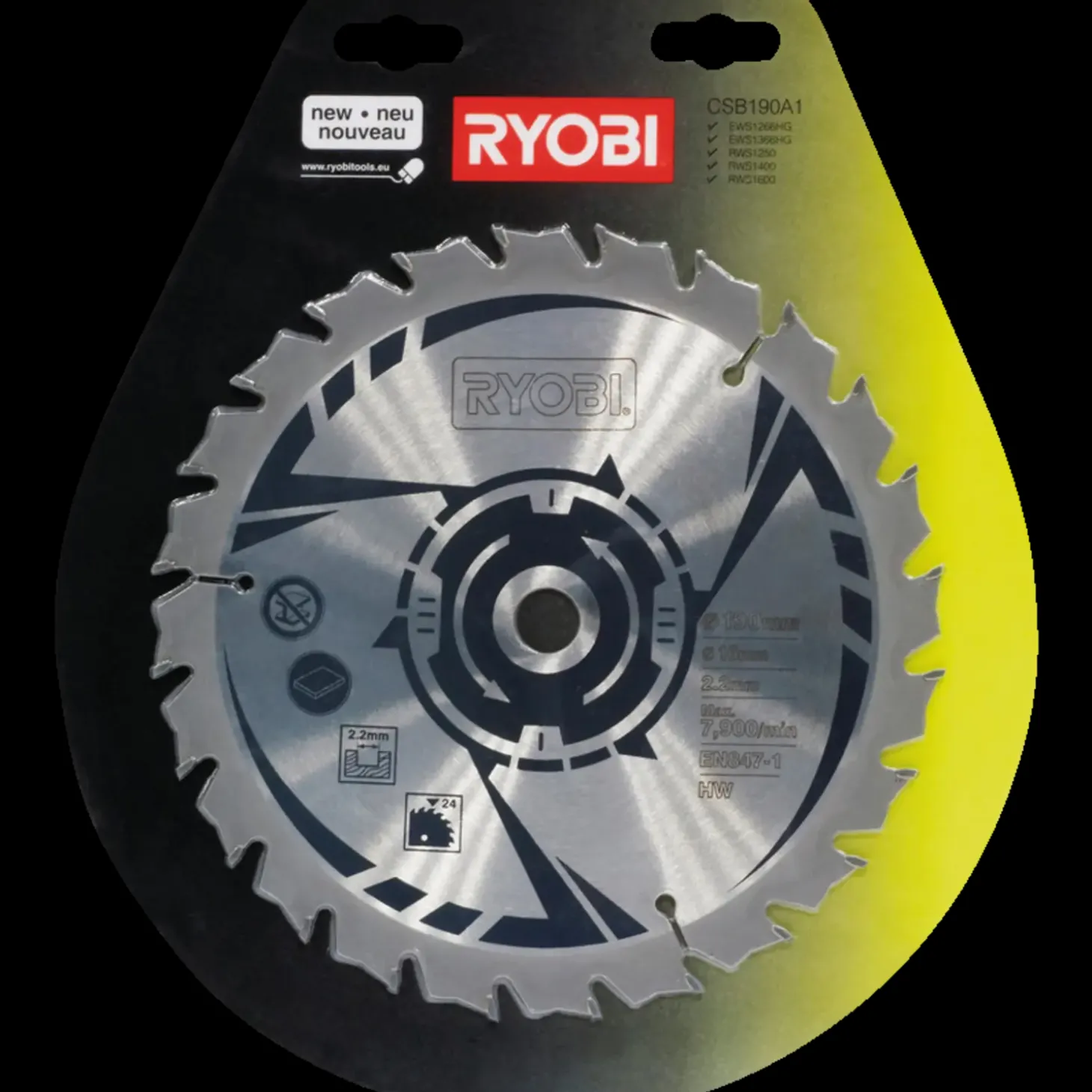 Ryobi CSB190A1 rundsavklinge Ø 190 mm