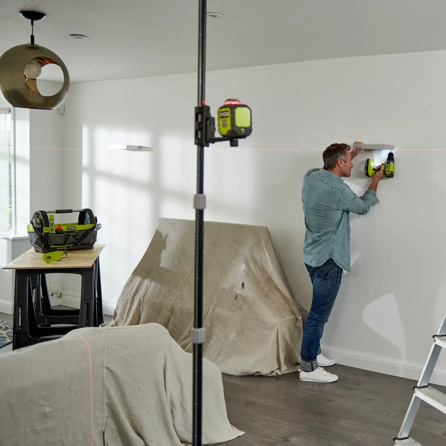 Ryobi RB360RLL rød 360° linjelaser