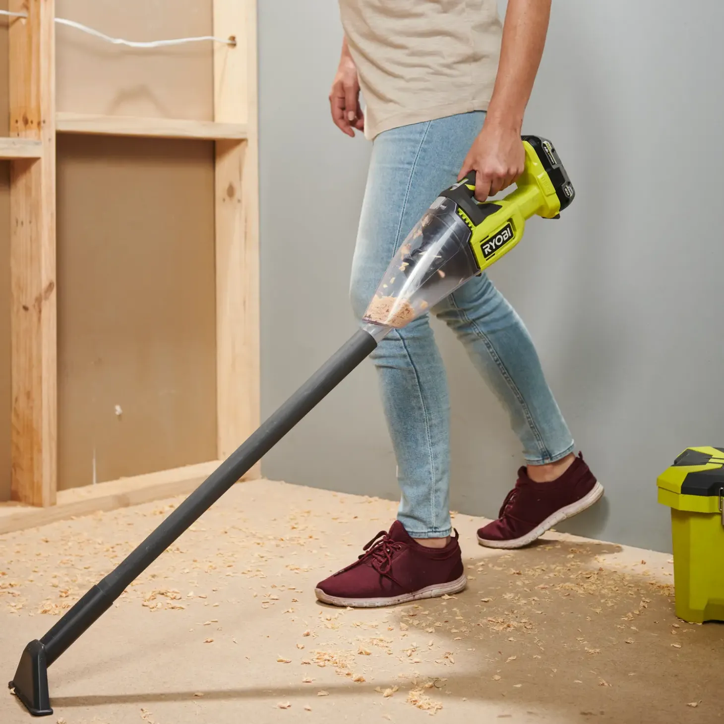 Ryobi RHV18F-0 håndstøvsuger m/gulvplejesæt 18V ONE+ solo