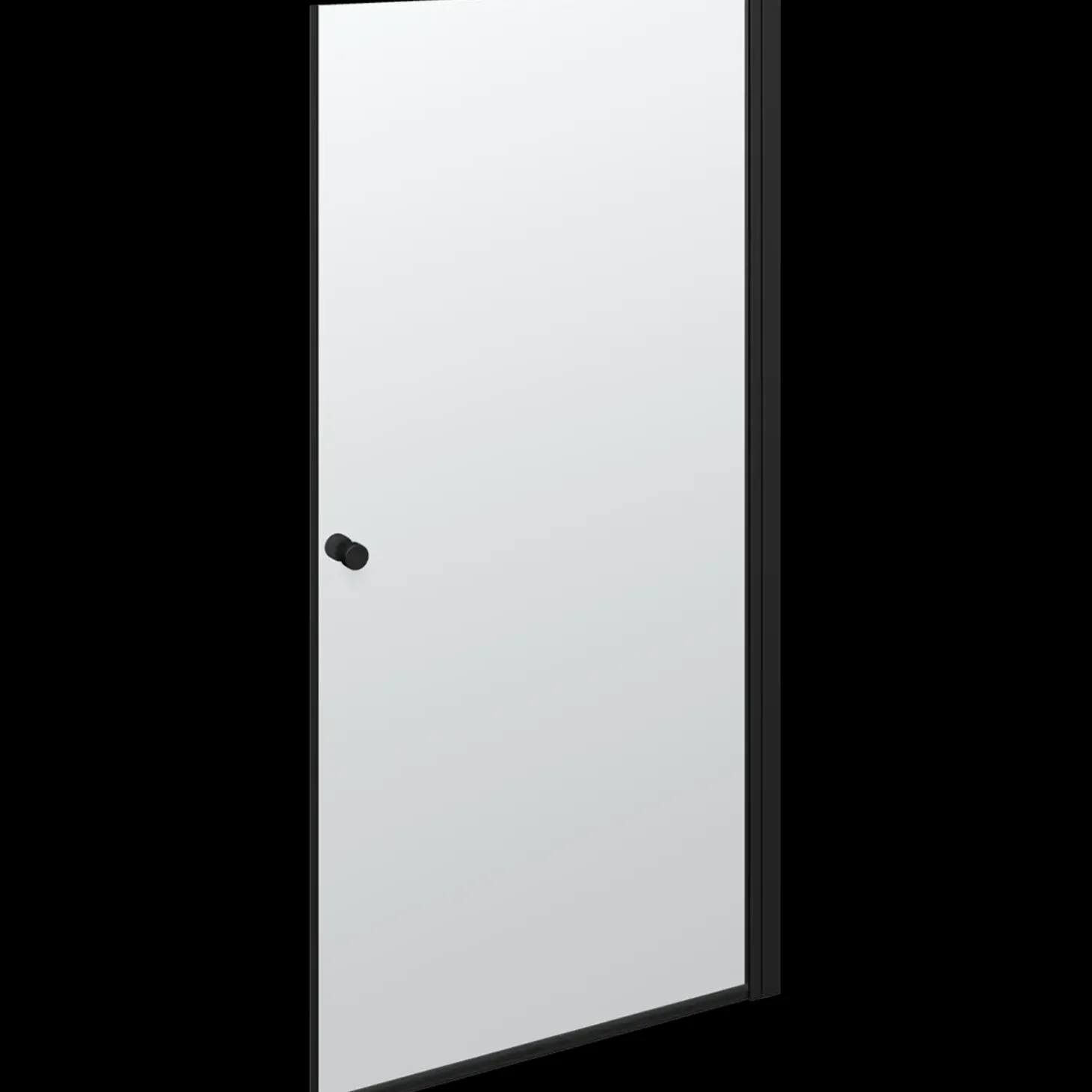 Scanbad brusedør 99x200 cm mat sort