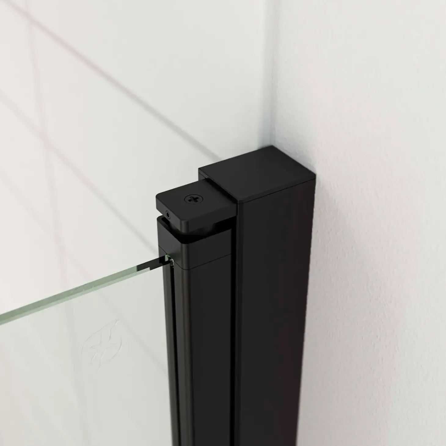 Scanbad brusedør 99x200 cm mat sort