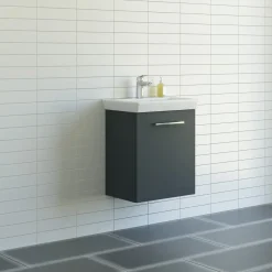 Scanbad Multo vaskeskab m/Lotto vask 55x64,6x38,2 cm mat grå