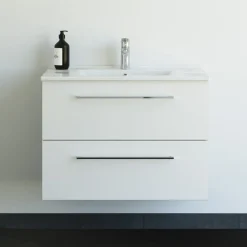 Scanbad Multo+ vaskeskab m/Amber vask 80 cm mat hvid