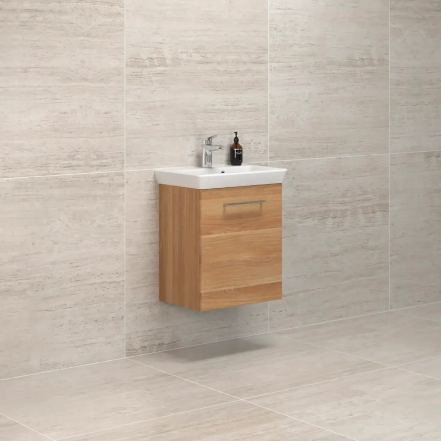 Scanbad Multo vaskeskab m/Lotto vask 55x64,6x38,2 cm varm eg